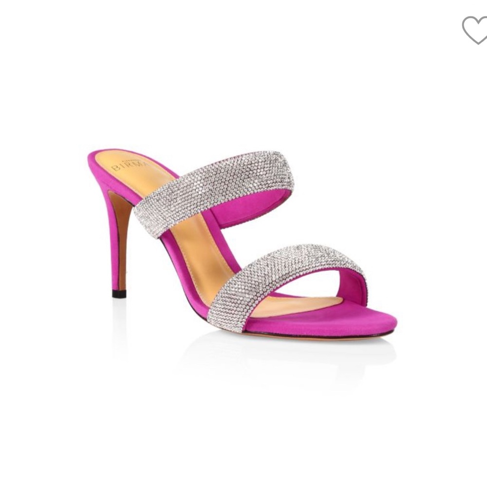 ALEXANDRE BIRMAN
Valerie Crystal Suede Mules In Orchid Pink Size 37 1/2 NWT